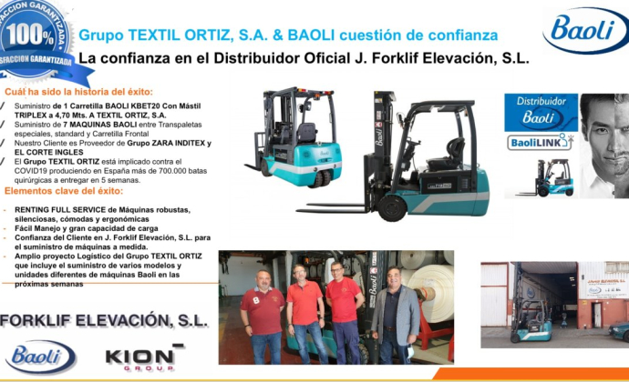 TEXTIL ORTIZ & J. FORKLIF ELEVACION & BAOLI una cuestión de Confianza - Imagen
