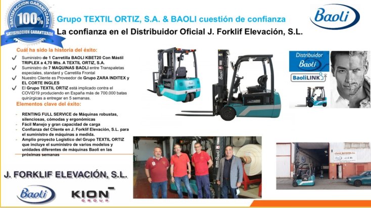 TEXTIL ORTIZ & J. FORKLIF ELEVACION & BAOLI una cuestión de Confianza