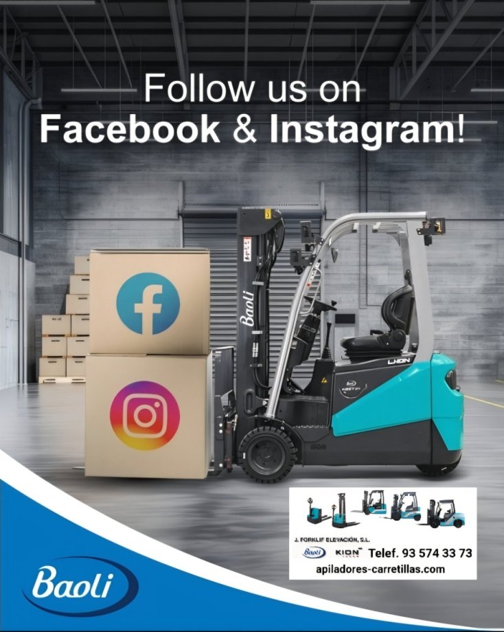 J. Forklift Elevación, S.L. & BAOLI presentes en REDES SOCIALES